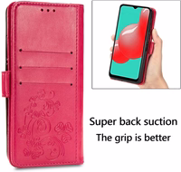 Korpuss Flower Book Samsung A566 A56 5G rozā sarkans