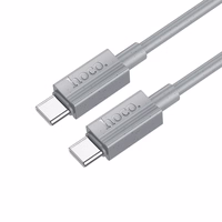 Kabelis USB-C uz USB-C Hoco 3A 60W 1 m X107 pelēks