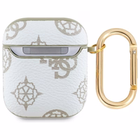 Guess GUA2PG4GPH AirPods 1/2 apvalks balts 4G Hook