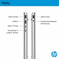 HP OmniBook 7 AI 14-fr0220nw Ultra 5 225U 14"2K OLED 300nits LBL 16GB LPDDR5-7467 SSD512 Intel Graphics Cam 5 Mpx IR 68Wh Win11 Glacial sudraba 2Y