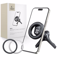 Tech-Protect N53 automašīnas gaisa restes turētājs ar MagSafe gredzeniem - melns