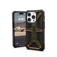 UAG Monarch viedtālruņa apvalks iPhone 15 Pro - zaļš kevlar