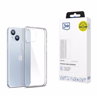 Viedtālruņa apvalks iPhone 14 silikona no 3mk Clear Case sērijas - caurspīdīgs