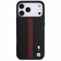 BMW M perforēts stripe logotips Magnētiskais apvalks iPhone 17 Pro Max - sarkans