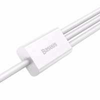 Baseus kabelis 3in1 Superior USB - Lightning + USB-C + microUSB 1,5 m 3,5A balts