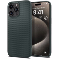 Spigen Liquid Air iPhone 15 Pro Max viedtālruņa apvalks - tumši zaļš