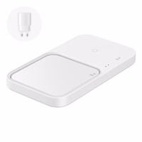 Samsung Wireless Charger Duo EP-P5400TWEGEU 15W indukcijas lādētājs - balts + tīkla lādētājs + kabelis