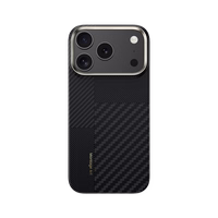 Benks Montage magnētiskais Armor Air Kevlar viedtālruņa apvalks ar metāla rāmi 600D+1500D (MB69) Iphone 17 Pro melns