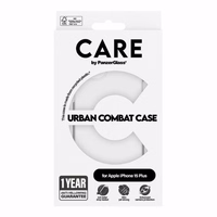 CARE by PanzerGlass Urban Combat viedtālruņa apvalks iPhone 15 Plus - caurspīdīgs