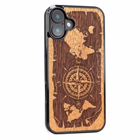 Bewood maciņš for iPhone 16 Plus 6,7" Compass Merbau