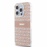 DKNY IML Mono un svītras Magnētiskais viedtālruņa apvalks iPhone 15 Pro - rozā