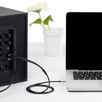 Vention 3.5mm Male to 2RCA Male Audio Cable 2M melns Metal Type