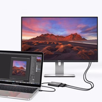Choetech spraudņa adapteris USB Type C Thunderbolt 3 (40Gbps) - 2x DisplayPort 4K 60Hz melns (HUB-D03)