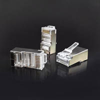 Qoltec 54554 RJ45 modular connector | CAT5e | FTP |zelta-plated contacts | 100 pieces