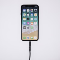 Maxlife MXUC-01 kabelis USB - Lightning 1,0 m 2A melns neilona materiāls