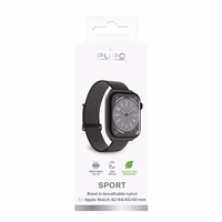 Puro Sport neilona siksniņa Apple Watch 42 / 44 / 45 / 49 mm – melnā krāsā