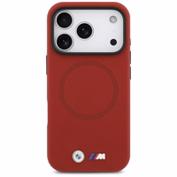 BMW M FW Metal Logo Magnētiskais apvalks iPhone 17 Pro - sarkans