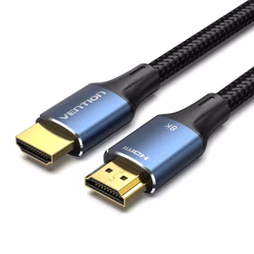 Vention Cotton Braided HDMI-A Male to Male HD Cable 8K 5M zils Aluminum Alloy Type
