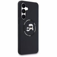 Karl Lagerfeld Silicone Karl & Choupette Heads MagSafe macins Samsung Galaxy S25 FE - melns