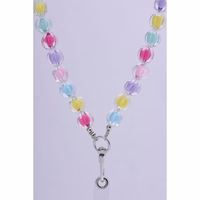 COLORFUL tālruņa siksniņa, tālruņa piekariņš / auklas garums 120 cm (60 cm cilpā) / ap kaklu – daudzkrāsains