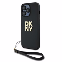 DKNY Viedtālruņa apvalks ar siksniņu un logotipu iPhone 14 Pro Max - melns
