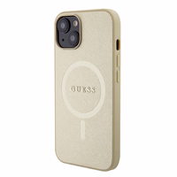 Guess GUHMP15MPSAHMCB iPhone 15 Plus 6.7" zelta/zelta cietais apvalks Saffiano MagSafe