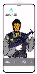 Screen protection glass "ESD Anti-Fingerprint Frosted" Apple iPhone 13 mini melns bulk