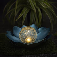 Forever Light Solar LED Lampa SUNARI FLS-70 Lotus Flower zils 3000K 600mAh Ni-MH