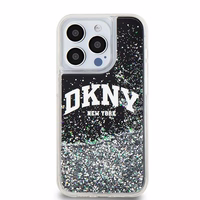 DKNY Liquid Glitter Big Logo viedtālruņa apvalks iPhone 13 Pro / 13 - melns