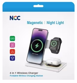 Bezvadu charging station NCC 4in1 (Phone,Watch,Pods)