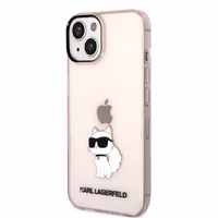 Karl Lagerfeld KLHCP14MHNCHTCP iPhone 14 Plus 6.7" rozā/rozā cietais viedtālruņa apvalks Ikonik Choupette