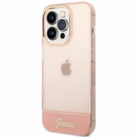 Guess GUHCP14LHGCOP iPhone 14 Pro6,1" rozā/rozā maciņš Translucent