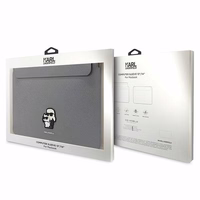 Karl Lagerfeld Saffiano Karl&Choupette apvalks 14" klēpjdatoram - sudraba