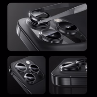 Benks Rūdīts stikls Glass Warrior Objektīva Aizsardzība kamerai Iphone 16/16 Plus (2 objektīvi) pelēka