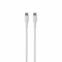 Puro Soft USB-C - USB-C 60W 1.5m silikona kabelis - balts