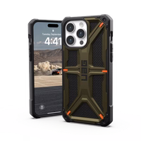 UAG Monarch viedtālruņa apvalks iPhone 15 Pro Max - zaļš kevlar