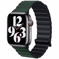 Beline Siksniņa Apple Watch Magnetic Pro 42/44/45/49mm melns/zaļš