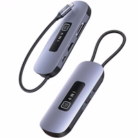 USAMS adapteris HUB 6w1 2xUSB 3.0/TF/SD/ USB-C/HDMI PD100W tumšs SJ642HUB01 (US-SJ642)