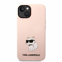 Karl Lagerfeld KLHCP14MSNCHBCP iPhone 14 Plus 6.7" cietais apvalks rozā/rozā Silikona Choupette