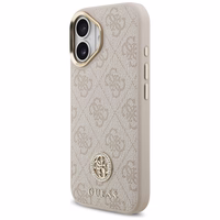 Guess 4G Strass Logo Magnētiskais viedtālruņa apvalks iPhone 17 - rozā