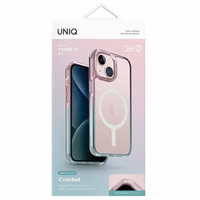 UNIQ etui Combat Duo iPhone 15 / 14 / 13 6.1" Magclick Charging niebiesko-rozā/pastel sky zils-powder rozā