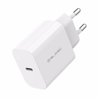 Blavec Sienas lādētājs BC-7 GaN4 - C tips - PD QC 45W 3A ar C tipa kabeli (TCBC7G4-CW453A+CC), balts