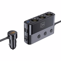 Auto lādētājs 3mk Auto strāvas sadalītājs 120W 3xUSB-A/USB-C/3xDC