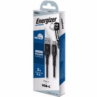 Energizer Ultimate - USB-A to USB-C connecting kabelis 2m (melns)