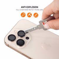 Aizsargstikls Tel Protect Titanium Lens 99% AR uz kameras Samsung Galaxy S25 caurspīdīgs (3 objektīvi)