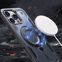 Hybrid Armor Trendy viedtālruņa apvalks ar MagSafe iPhone 16 Pro Max - zils