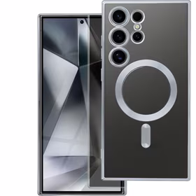 ELECTRO MAG COVER viedtālruņa apvalks ar MagSafe SAMSUNG S24 Ultra sudraba krāsā