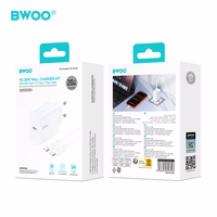 BWOO wall lādētājs CDA233 PD 20W 1x USB-C with USB-C - USB-C kabelis balts