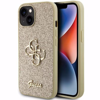 Guess GUHCP15MHG4SGD iPhone 15 Plus / 14 Plus 6.7" zelta/zelta hardcase Glitter Script Big 4G