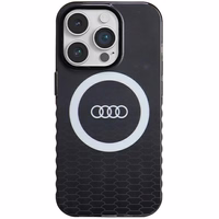 Audi IML Big Logo Magnētiskais apvalks iPhone 14 Pro - melns